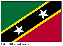 Die Flagge von St.Kitts und Nevis